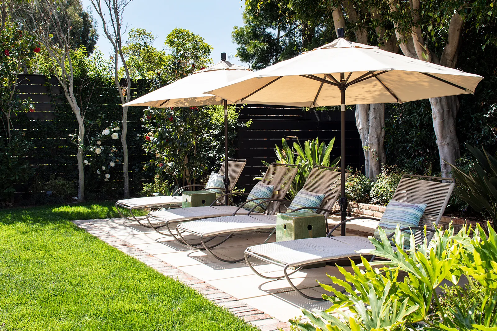 Sleek Rectangular Concrete Patio