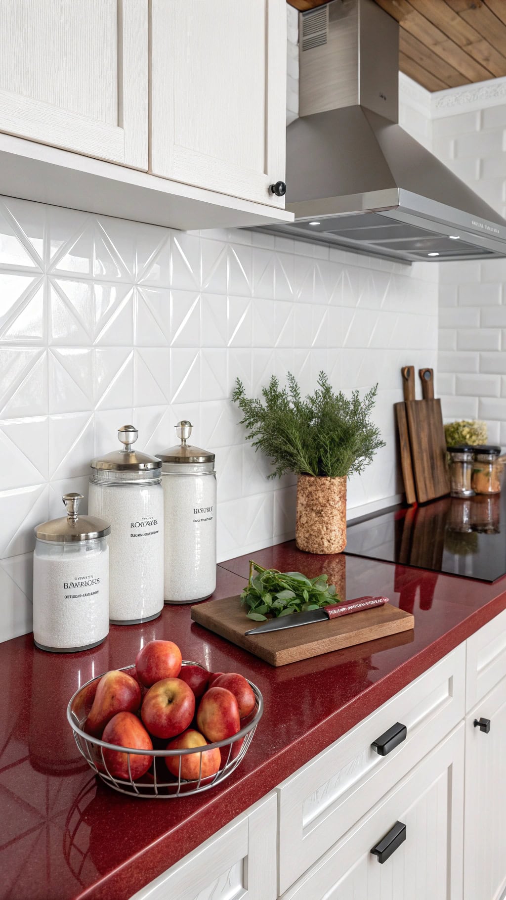 Red Kitchen Countertop Decor