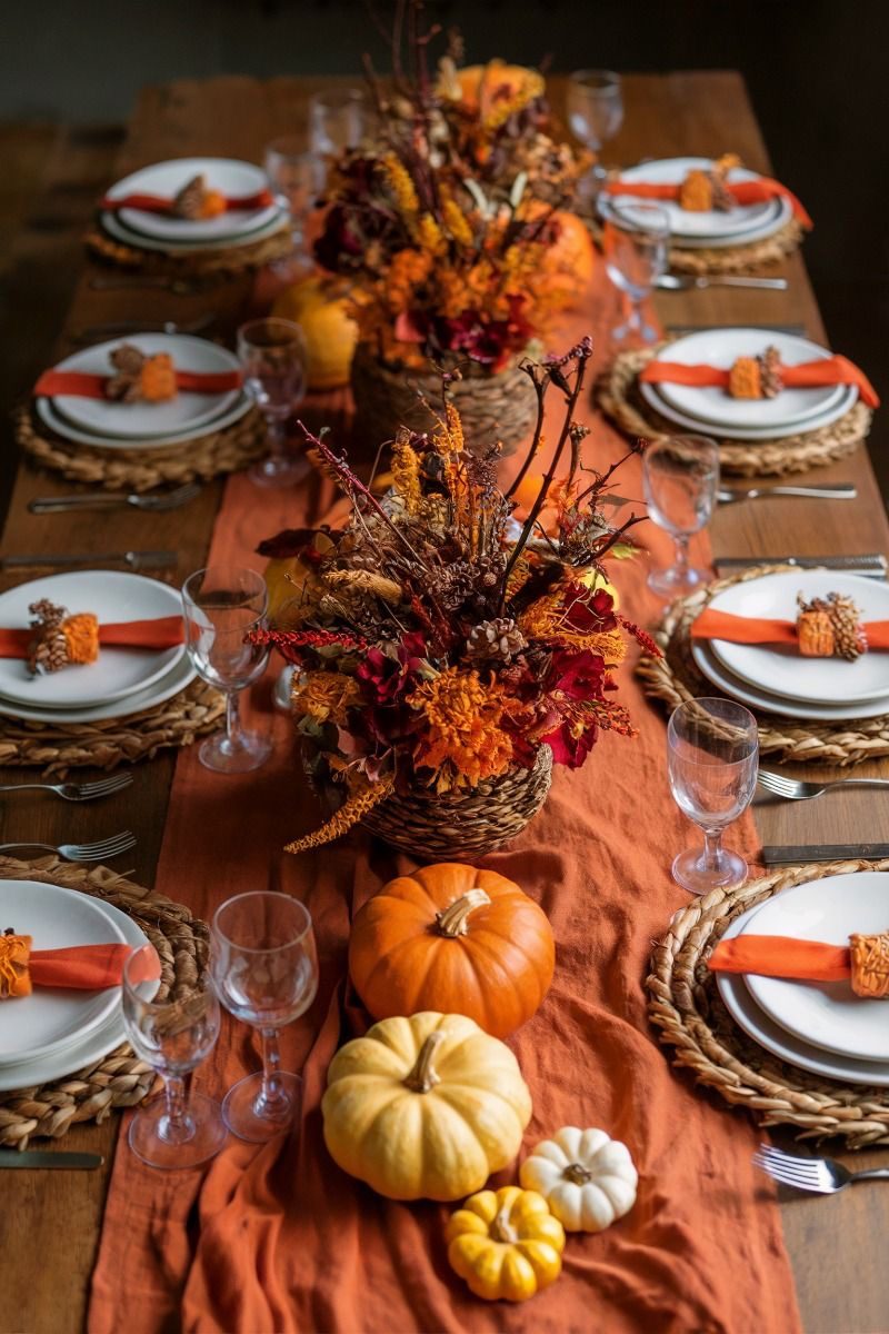 Bountiful Cornucopia Centerpiece Overflowing with Autumn’s Harvest