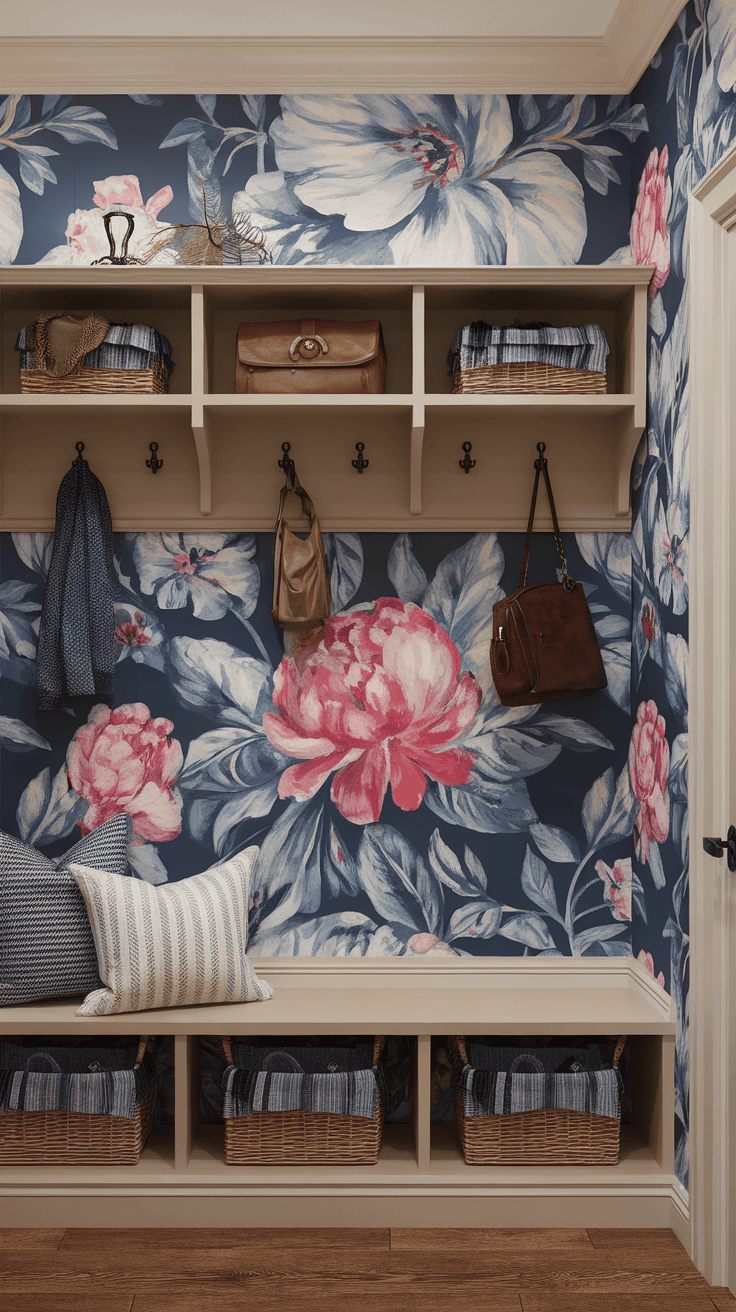 Vintage Vibes: Charming Wallpaper to Warm Your Entryway