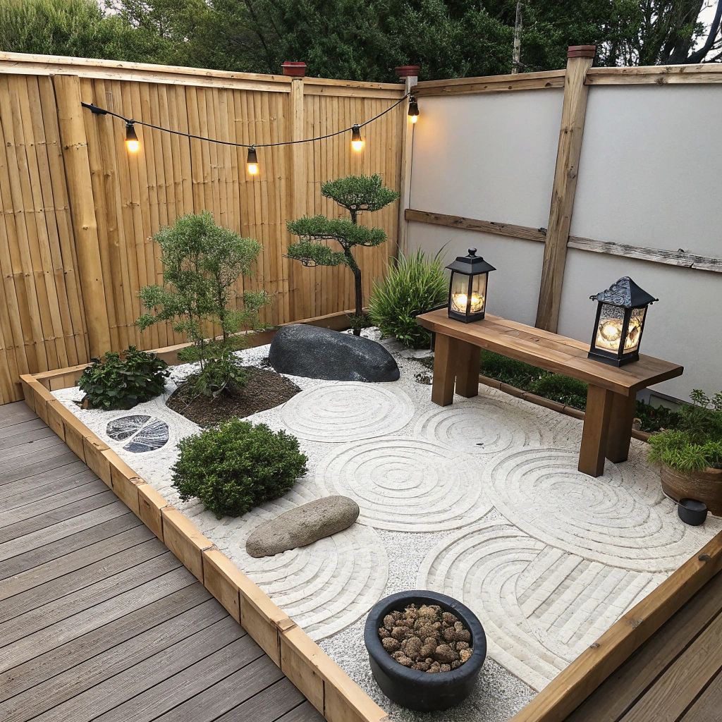 Raised Sand Meditation Garden