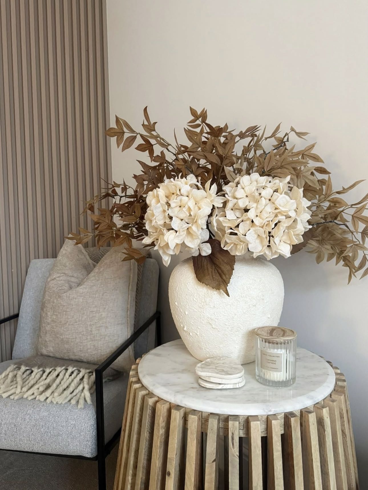 Statement Vase in Soft Neutral Palette