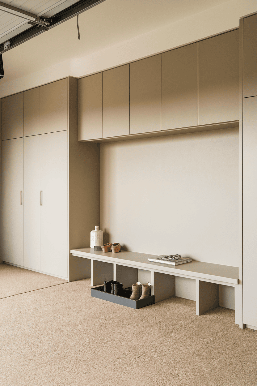 Modern and Streamlined Garage Entryway Design