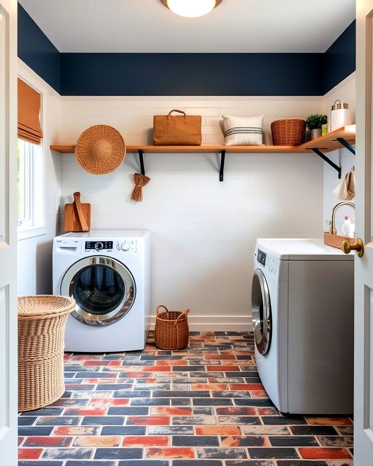 Personalize with Painted Brick Floors