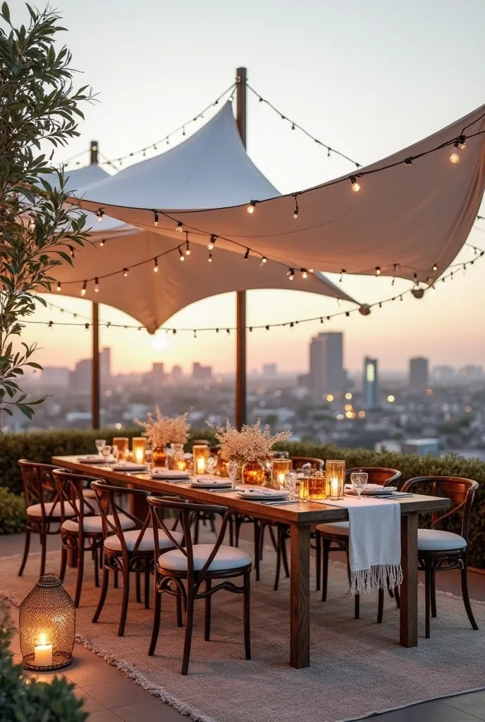 Chic Canopy Dining Escape