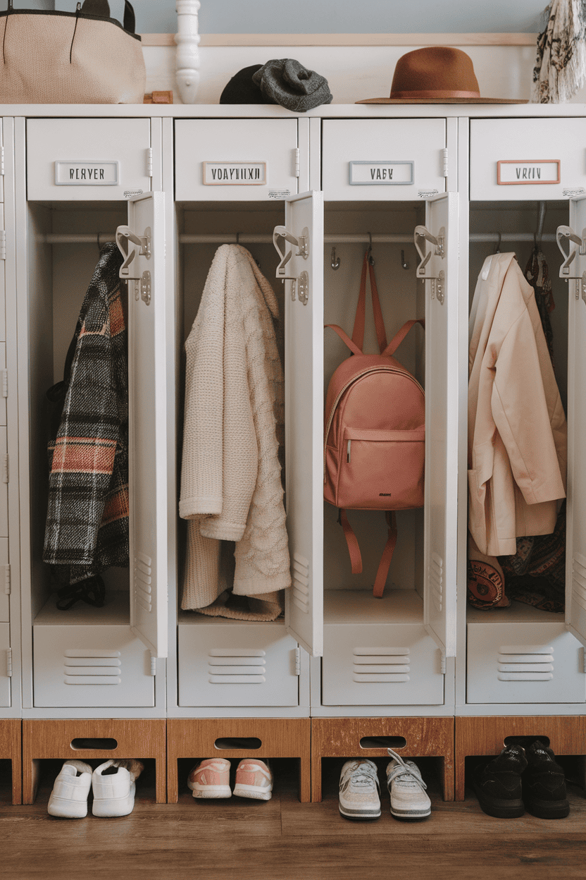 Install Custom Lockers for Organized Mudroom Storage