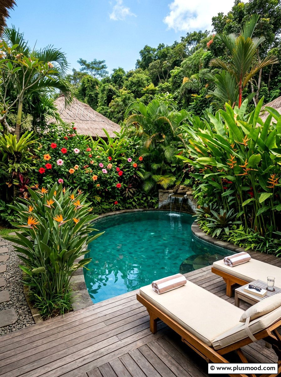 Designing a Lush Tropical Poolscape for Compact Spaces