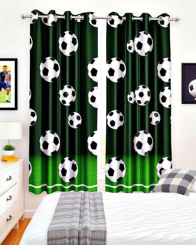 Kick Off the Room with Soccer-Inspired Window Treatments