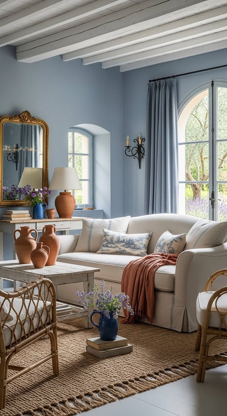 Elegant Rustic Blues and Warm Earth Tones