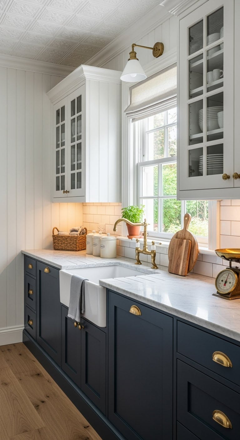 Timeless Charm: Elevate Compact Kitchens with Elegant Beadboard Detailing