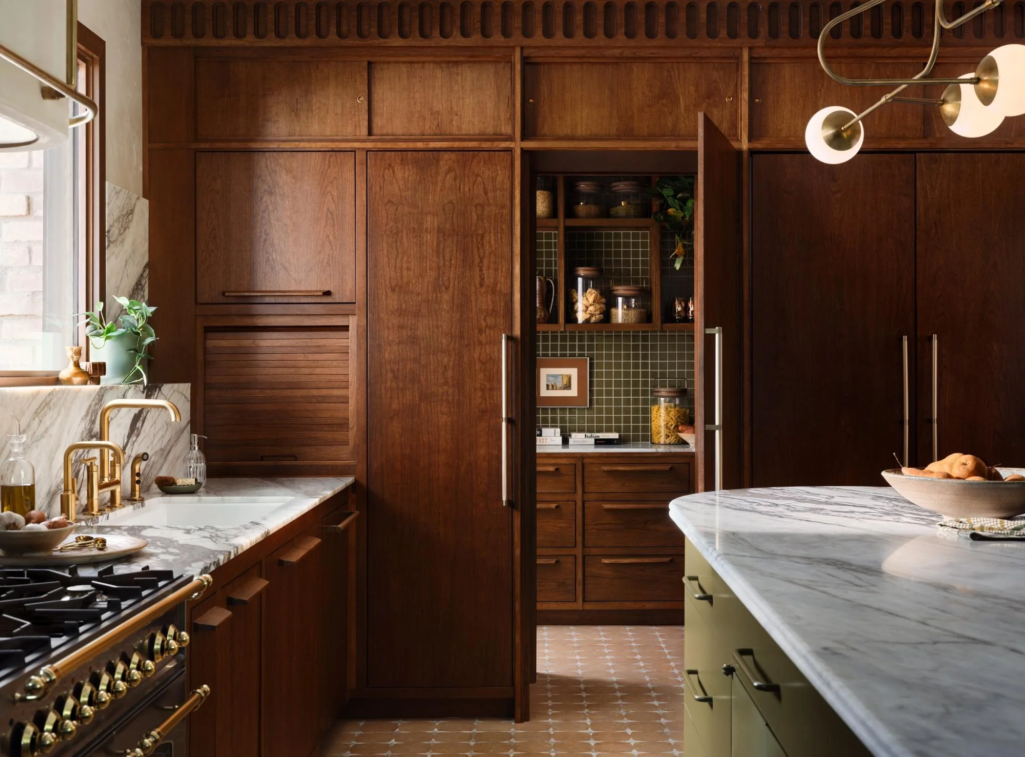 Concealed Storage Nestled Within Elegant Wood Cabinetry