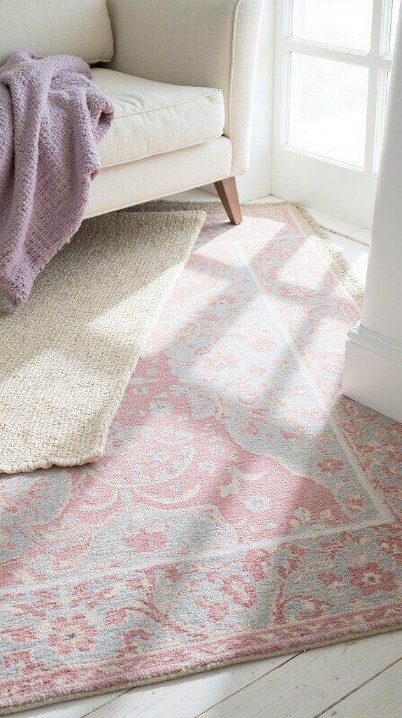 Combine Soft Rugs with Distressed Prints