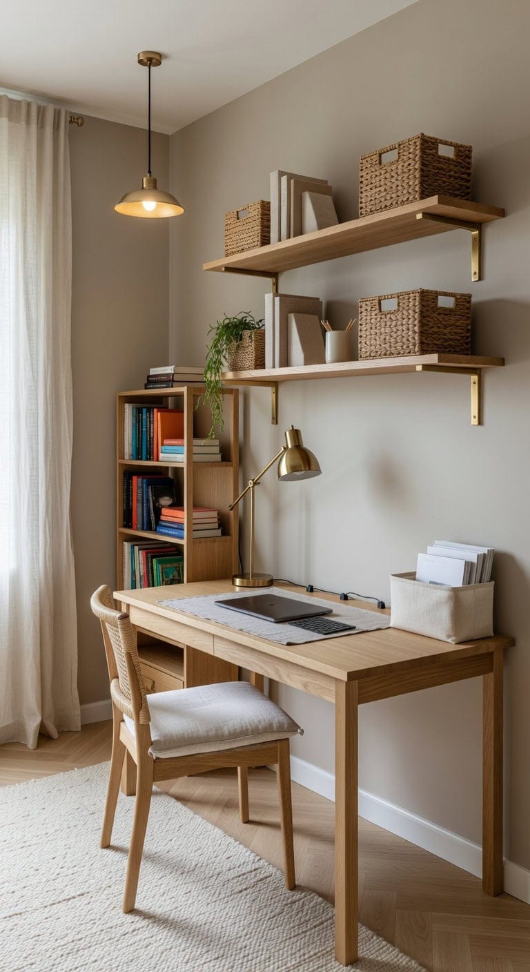 Install Floating Shelves to Elevate Your Workspace