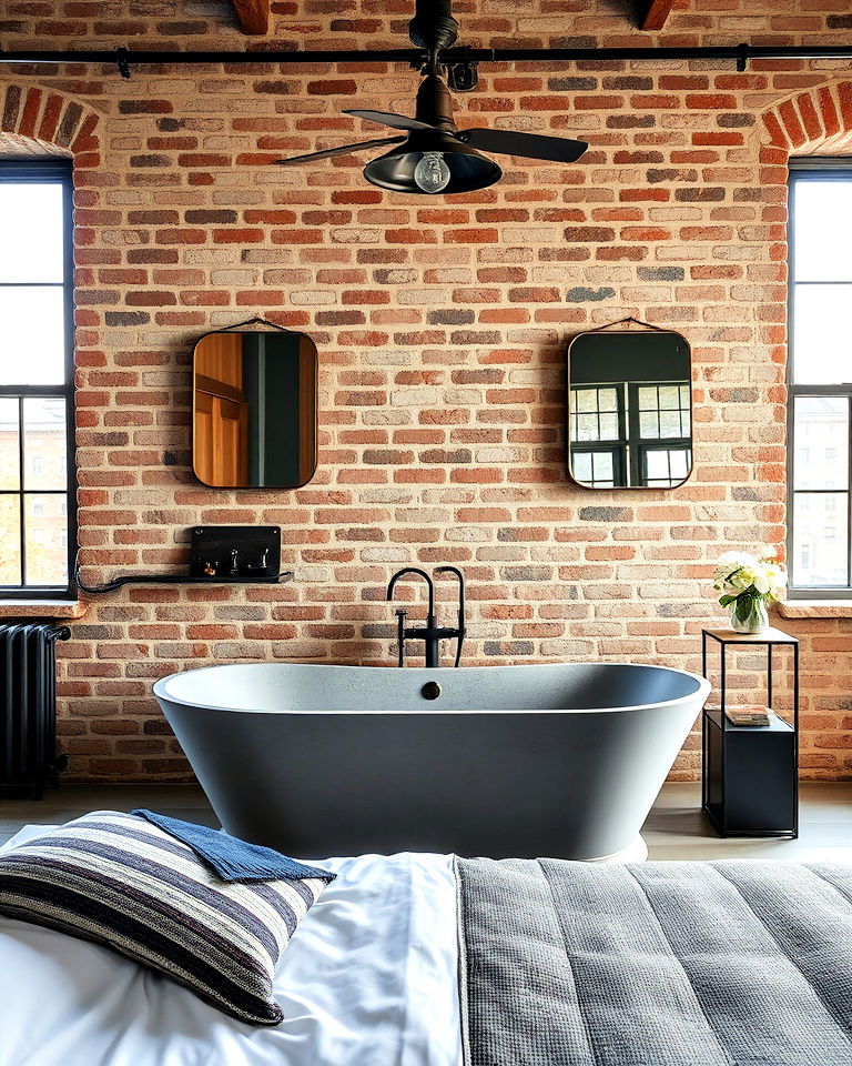 Artistic Impact with a Central Freestanding Tub