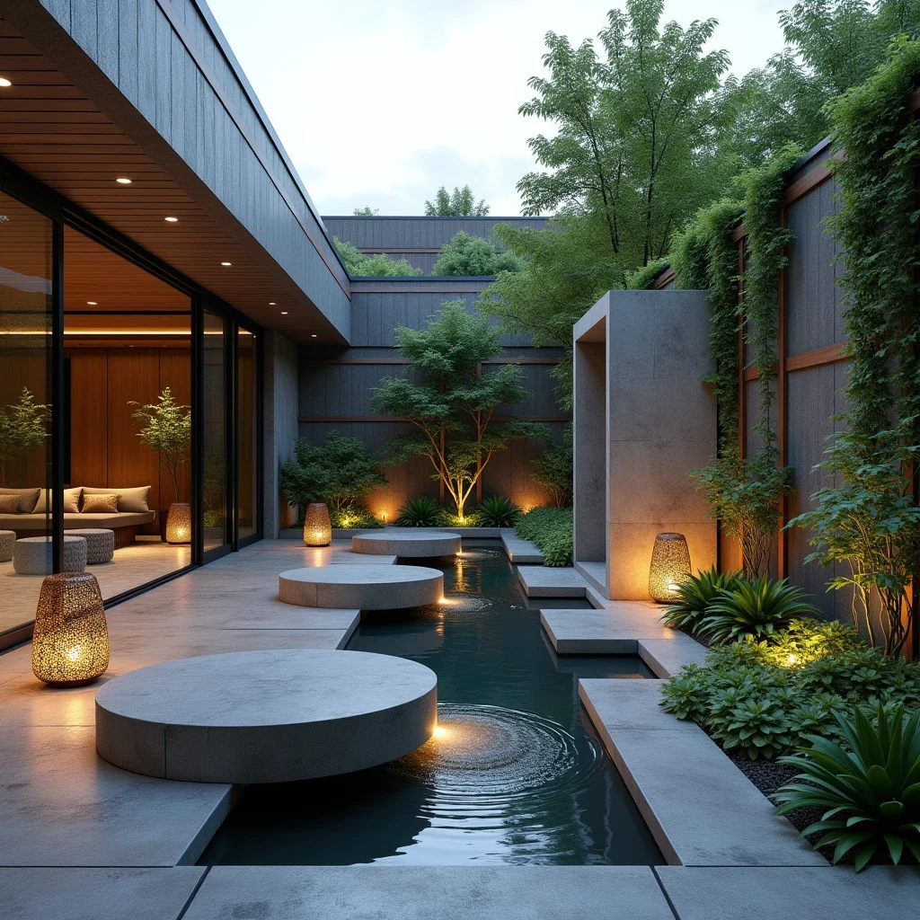 Tranquil Rooftop Water Element