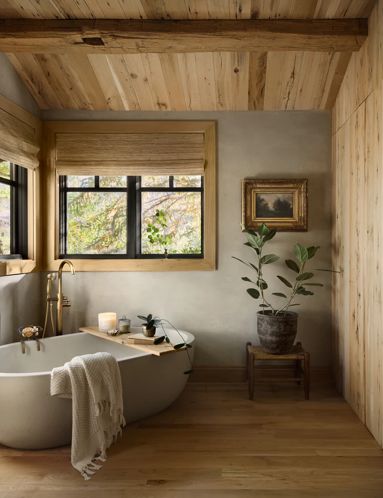 Inviting Wood-Toned Bath Haven