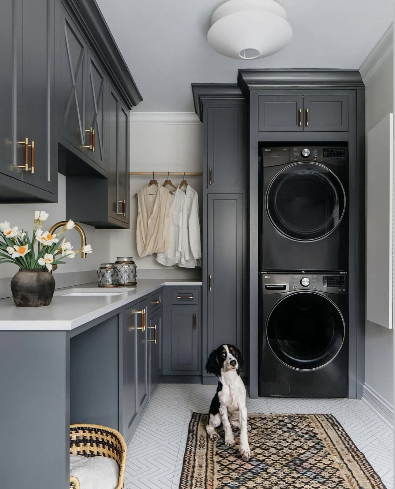 Laundry Room with Hanging Rod