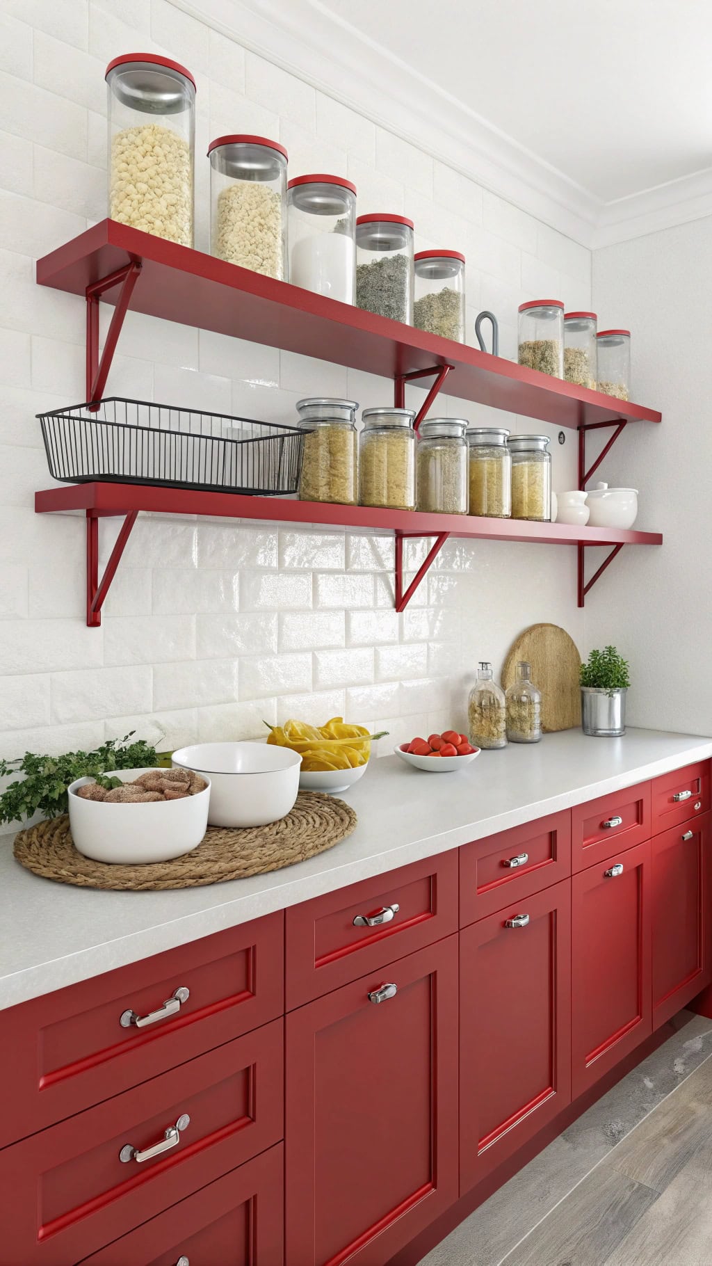 Red Storage Solutions and Shelving