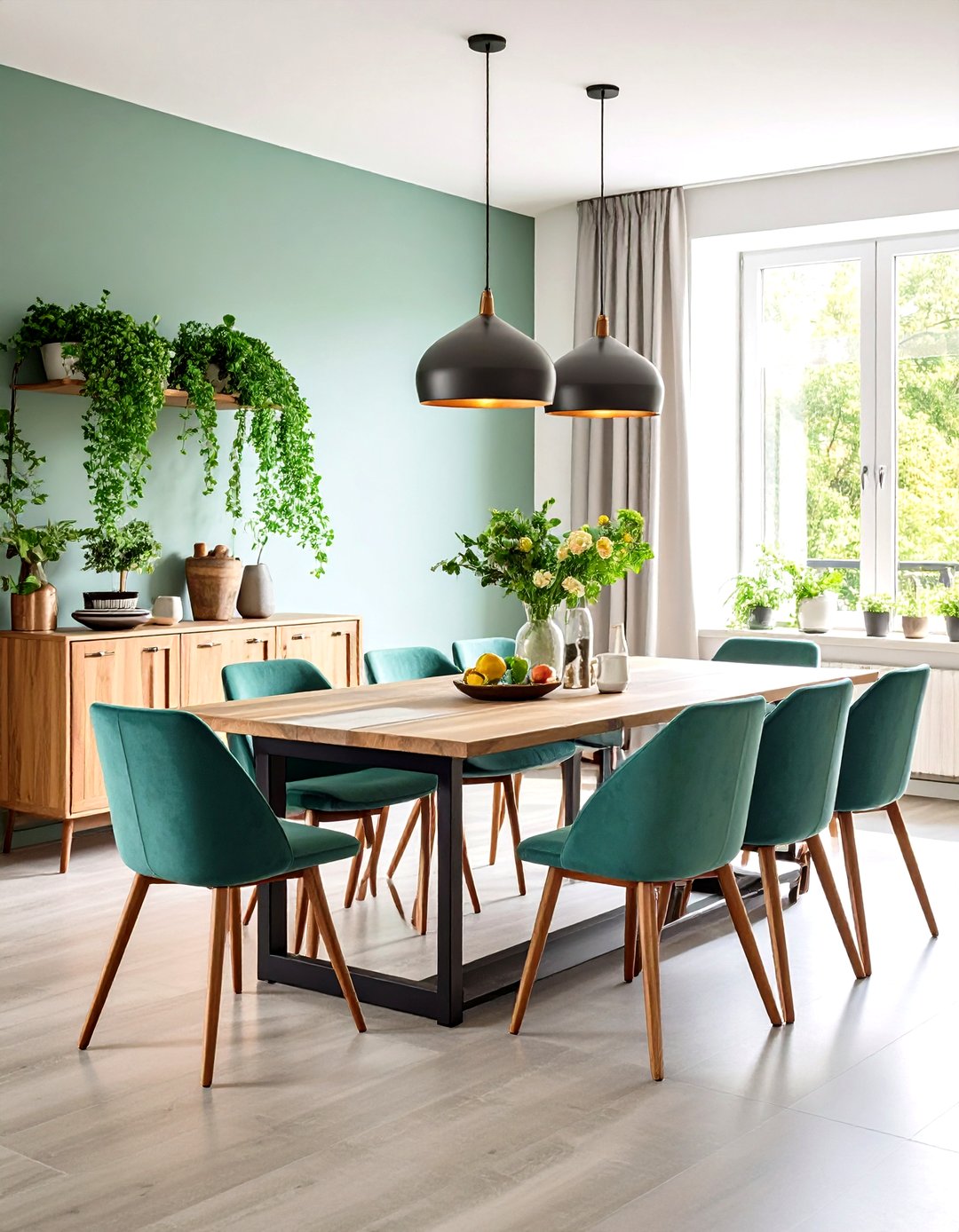 Modern Industrial Dining Space Featuring Versatile Furniture Solutions