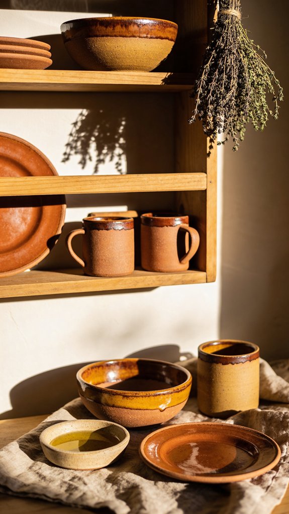 Artisan Ceramic Pieces Perfect for Open Shelf Displays