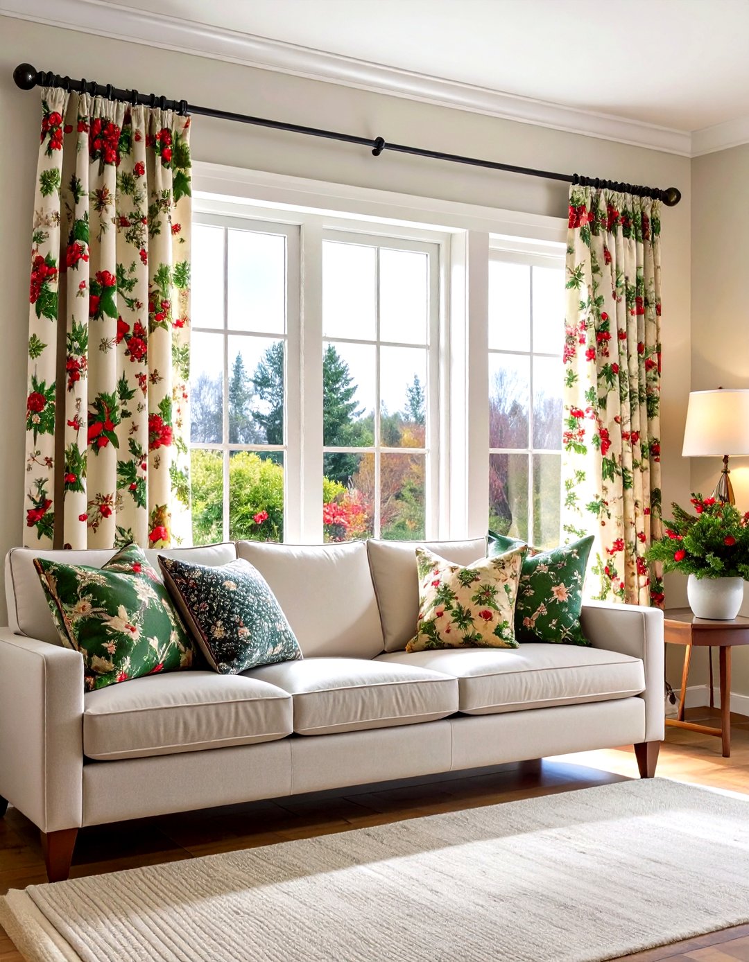 Dual-Sided Festive Window Topper for All Seasons