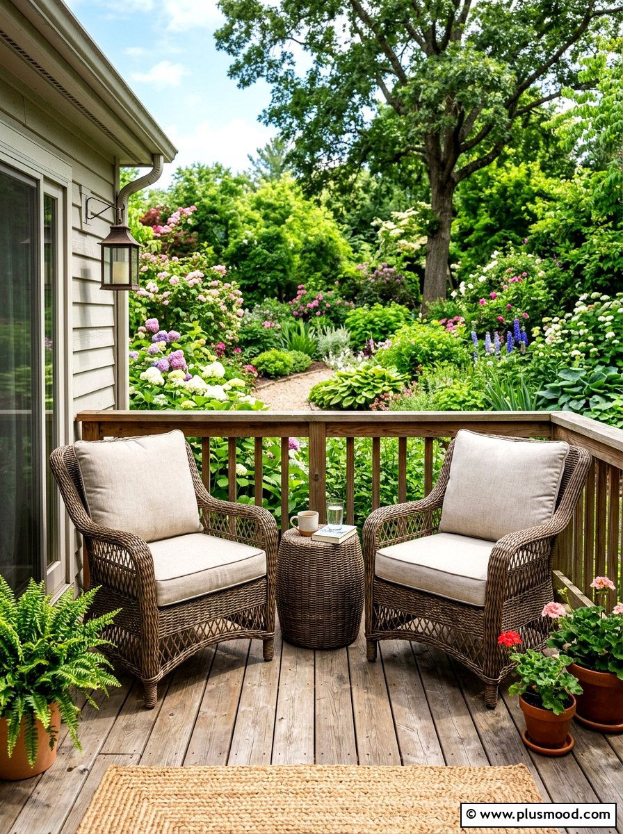 Cozy Cushioned Wicker Chairs