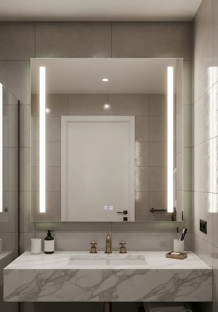 Sleek Vertical Strip Lighting Ideas
