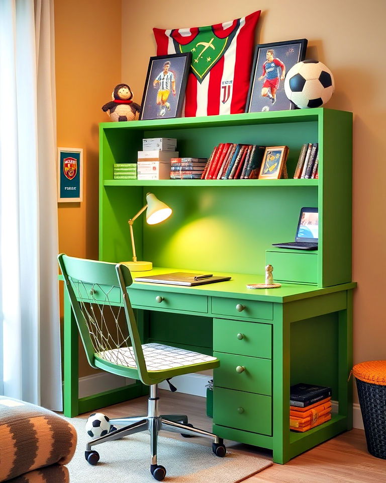 Kickoff Your Study Zone with Soccer Flair