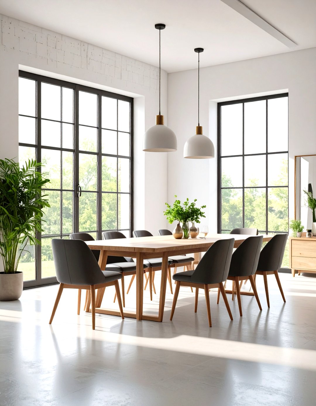 Bright and Airy Industrial Dining Spaces Embracing Natural Light