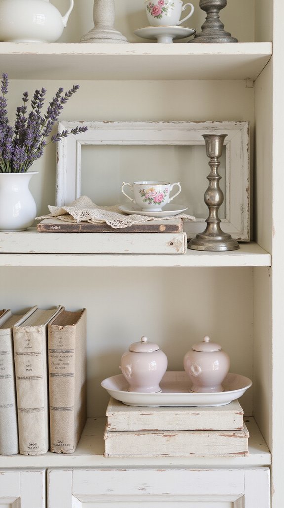 Showcase Vintage Treasures on Open Shelves