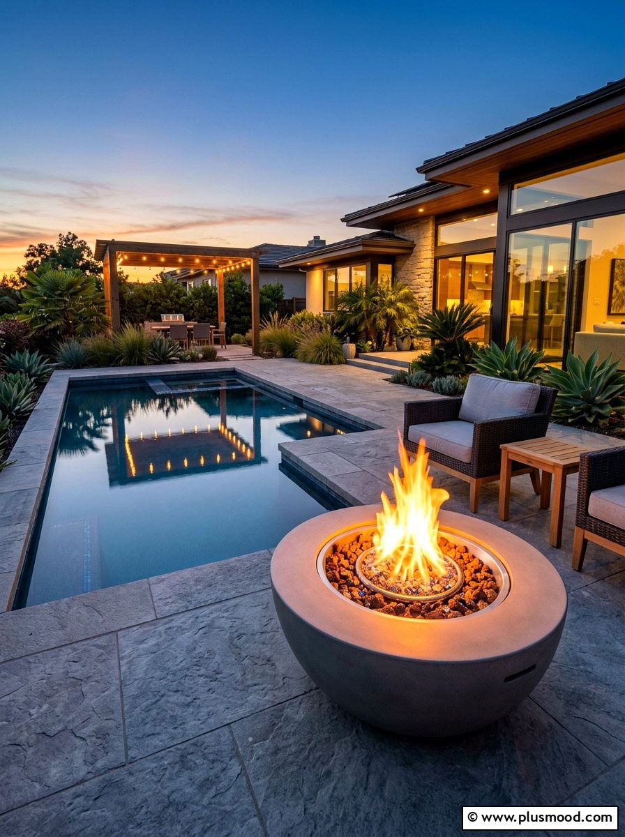 Cozy Fire Features for Intimate Pool Areas