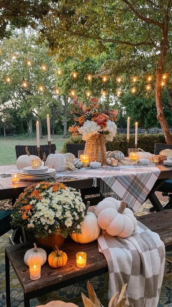 Golden Glow: Crafting an Enchanting Candlelit Harvest Table