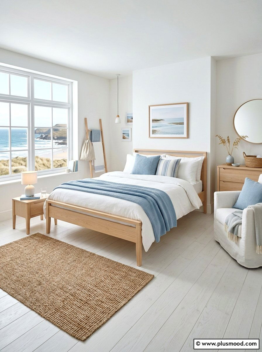 Modern Coastal Meets Scandinavian Serenity in the Bedroom