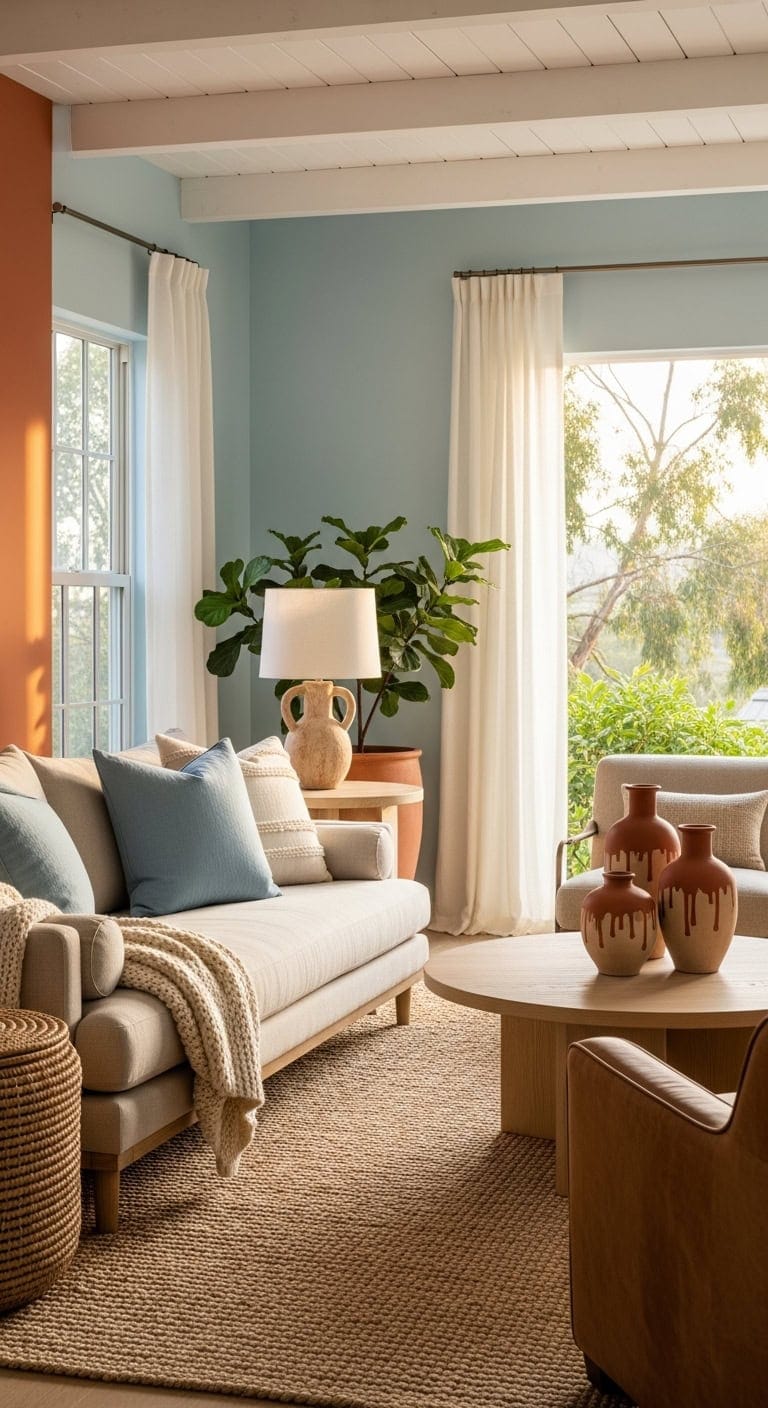 Coastal Serenity with Earthy Warmth