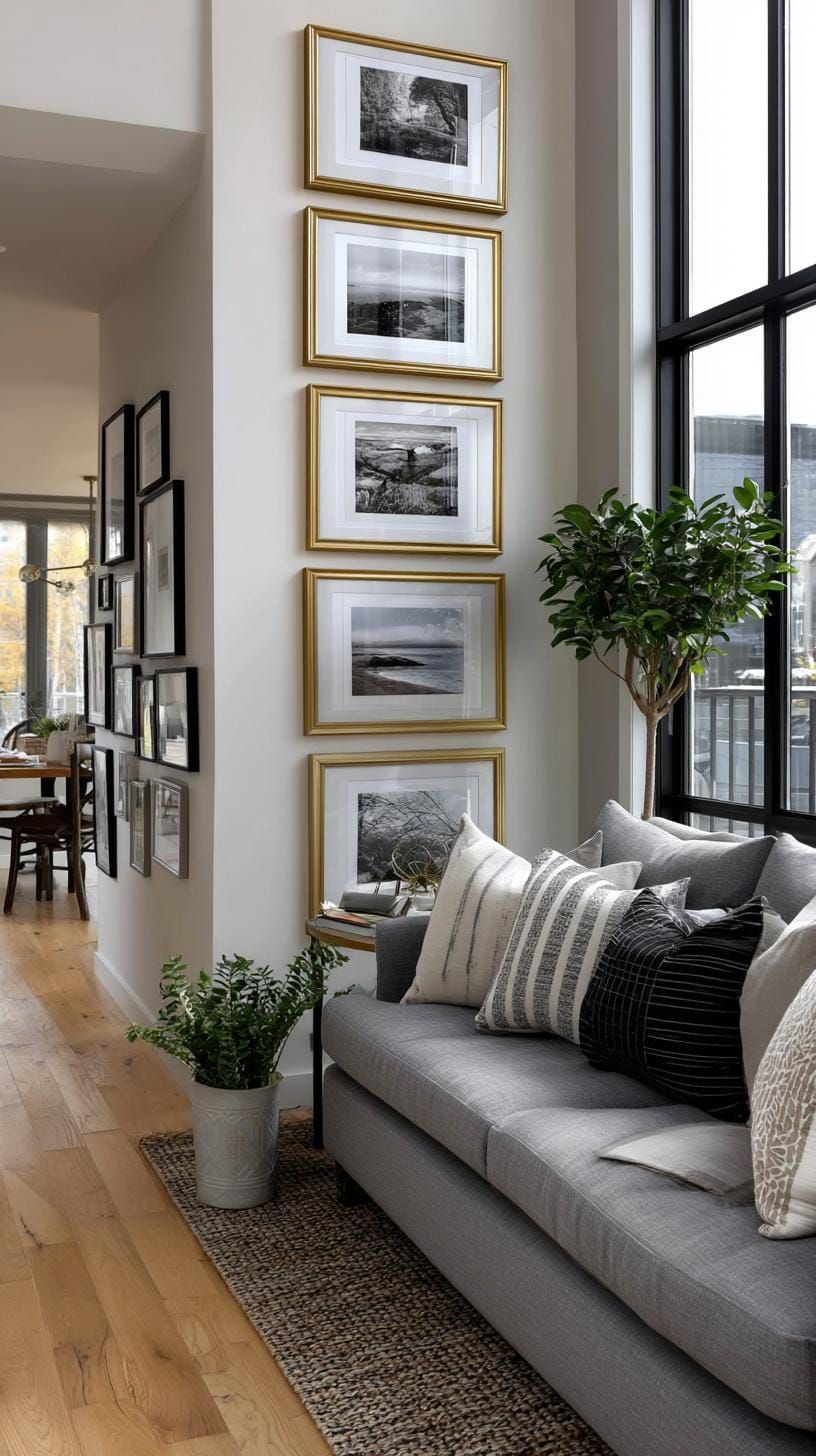 Maximize Your Window Nook with a Vertical Gallery Wall