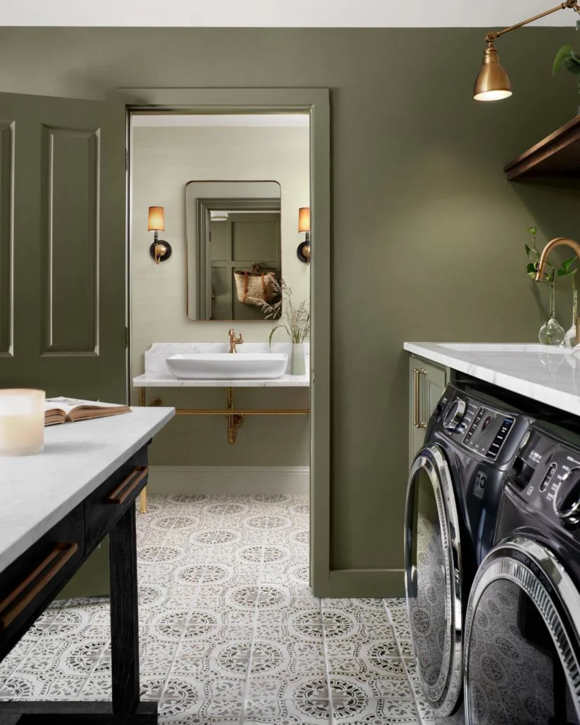 Charming Laundry-Bathroom Fusion
