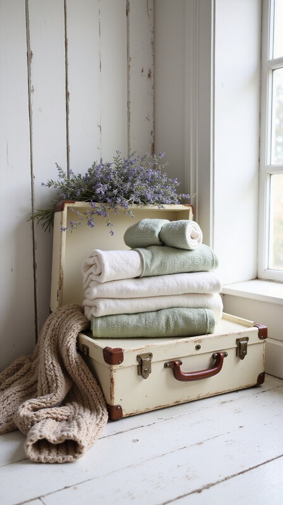Incorporate Repurposed Vintage Suitcases into Your Decor
