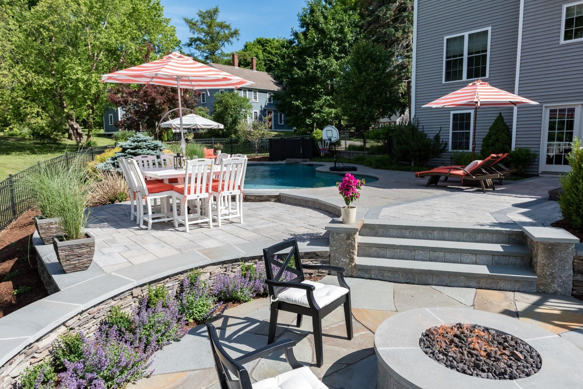 Tiered Concrete Patio Design