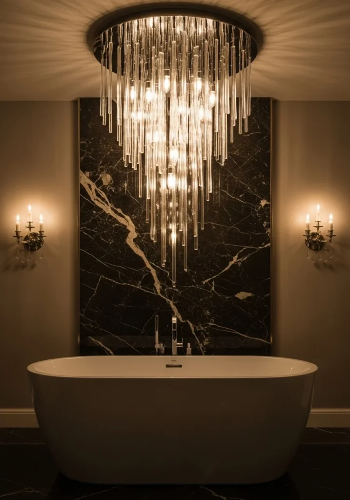Glow Up: Floating Tub Chandelier Ideas