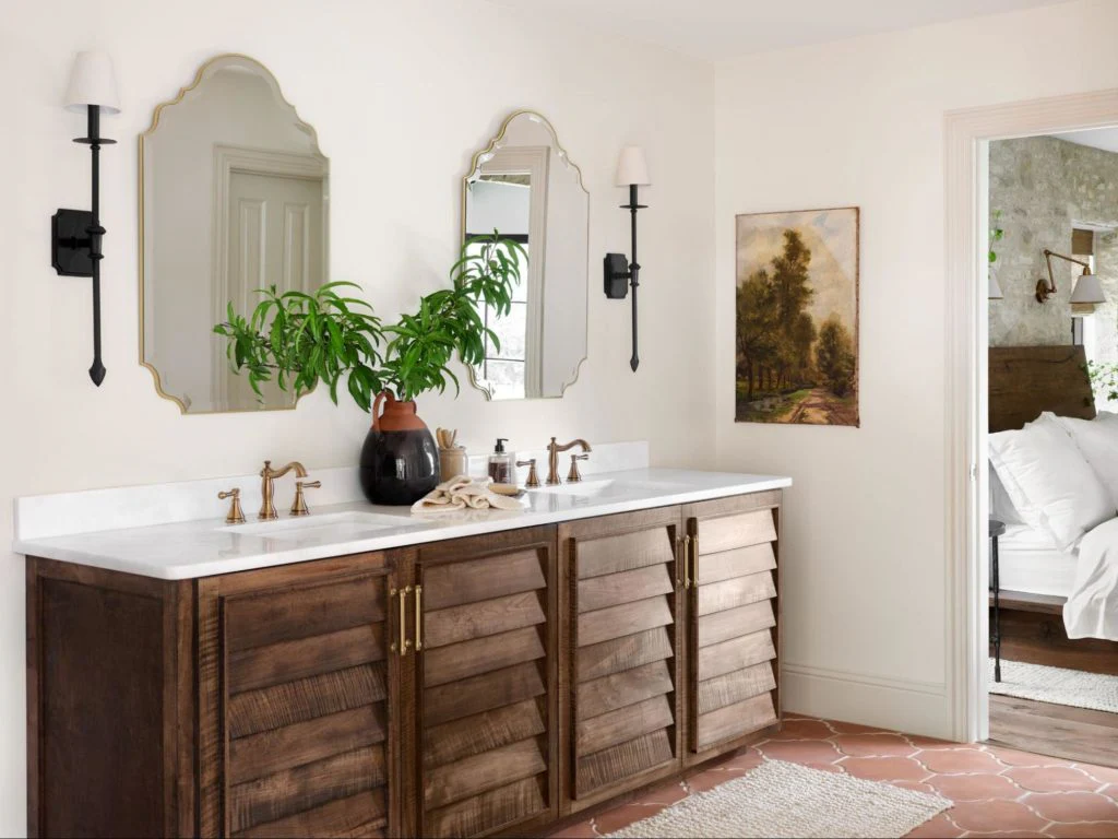 Charming Rustic Double Vanity