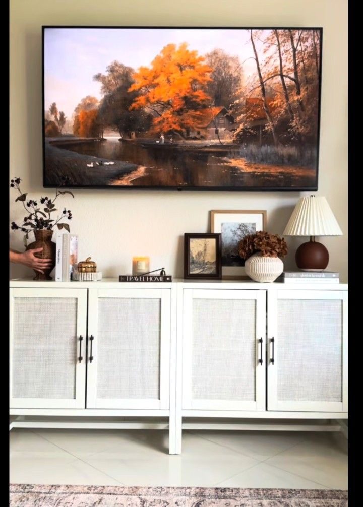 Position Decorations Low Around Your TV Stand