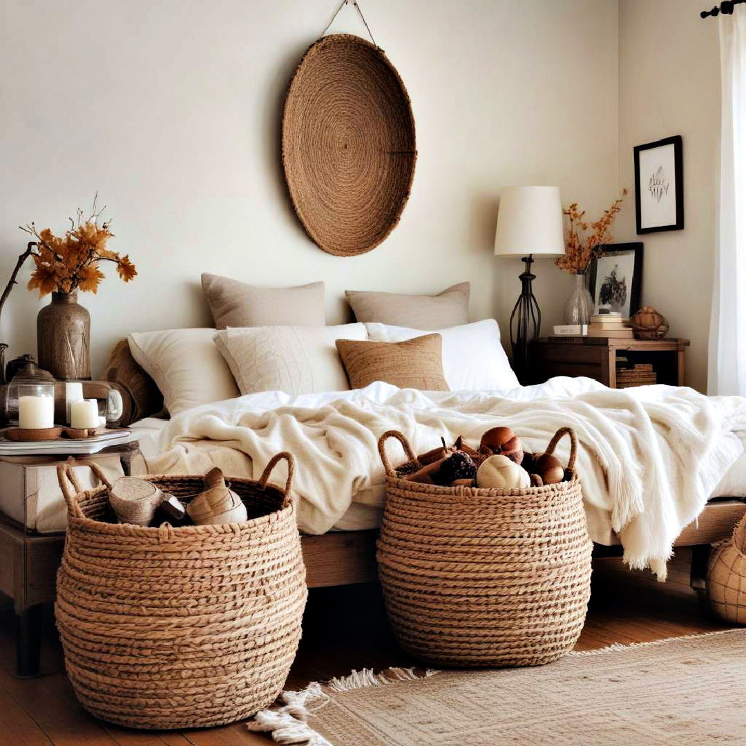 Chic and Cozy: Incorporating Woven Baskets into Your Bedroom