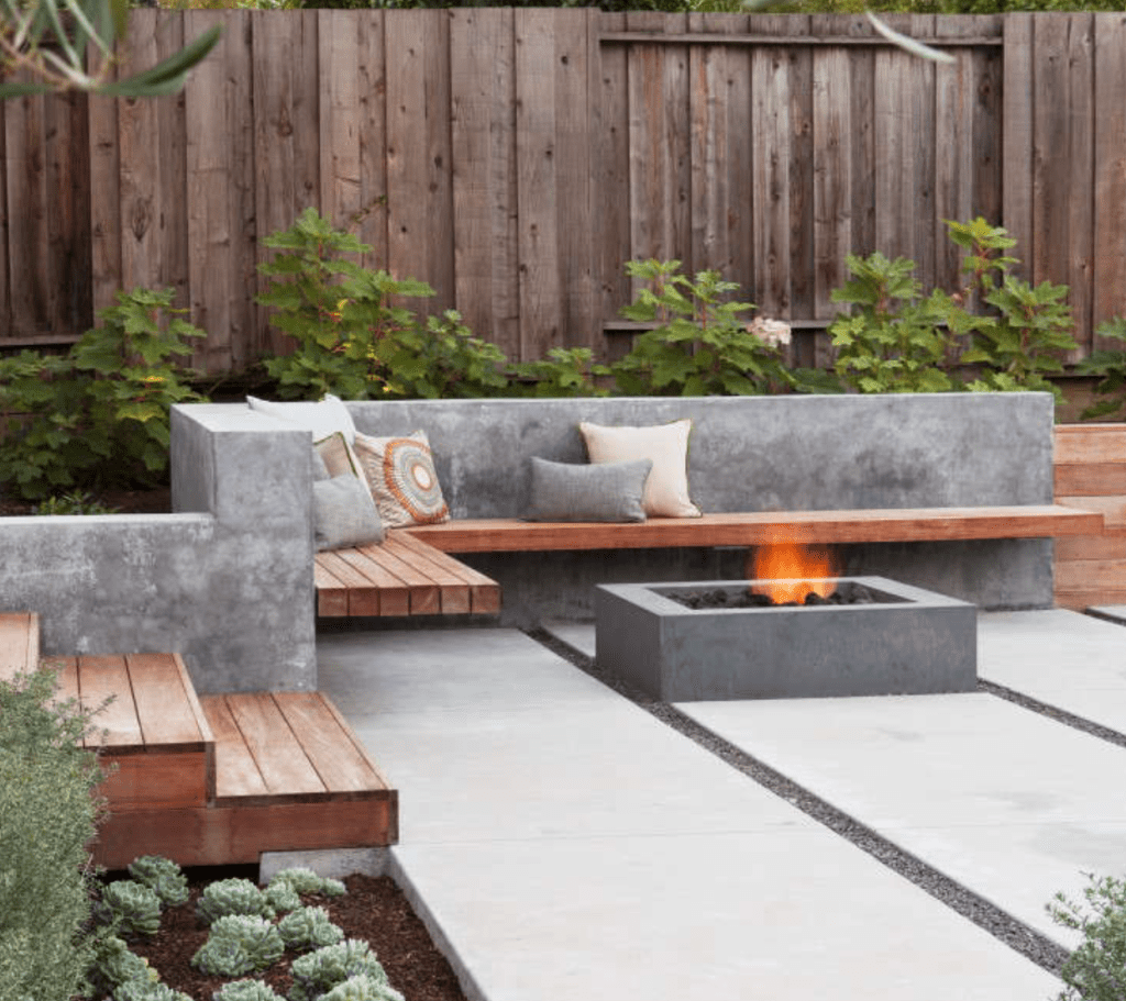 Sleek Concrete Seating for Your Patio