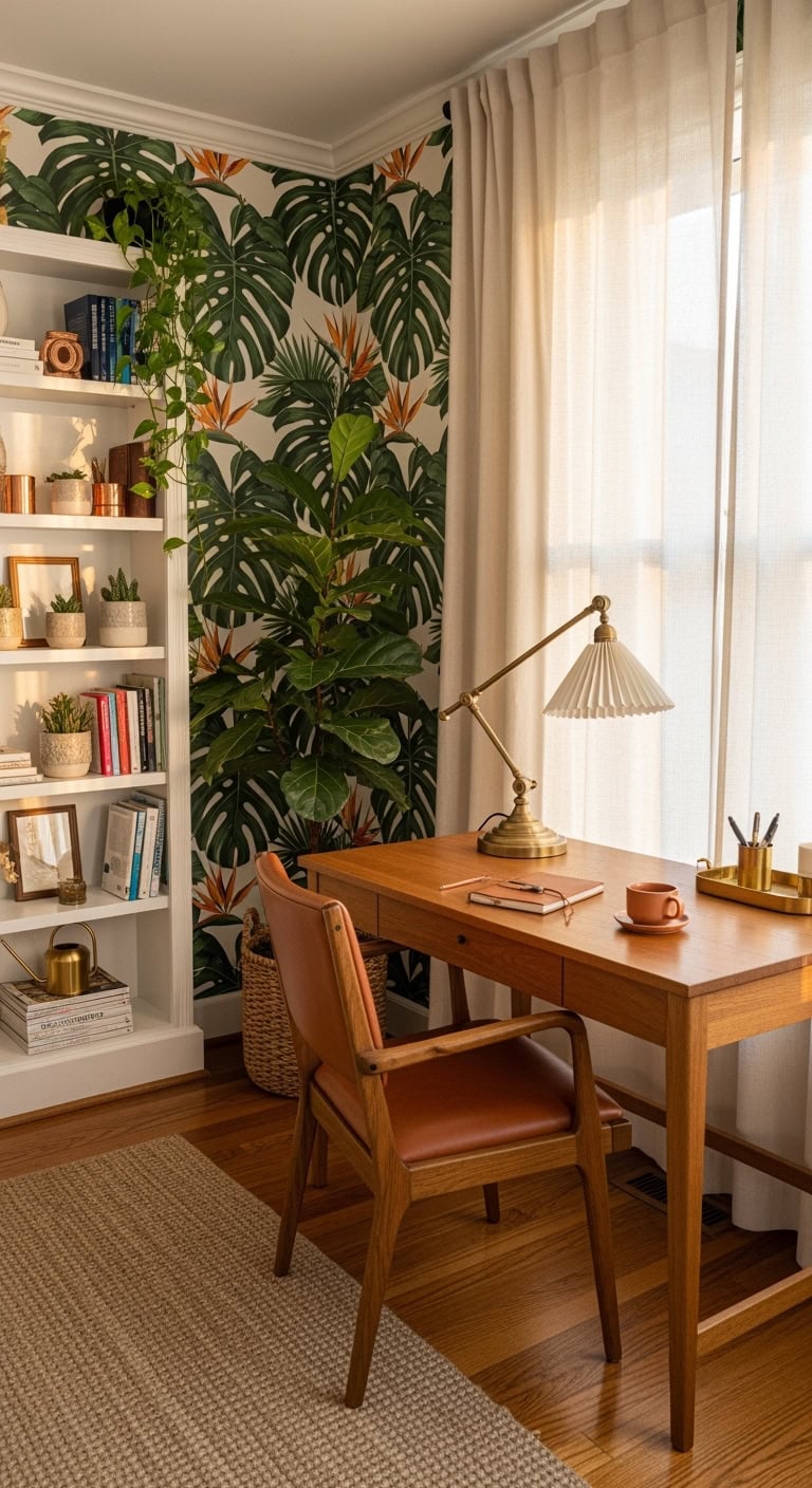 Vibrant Tropical Wall Coverings: Striking Yet Subtle
