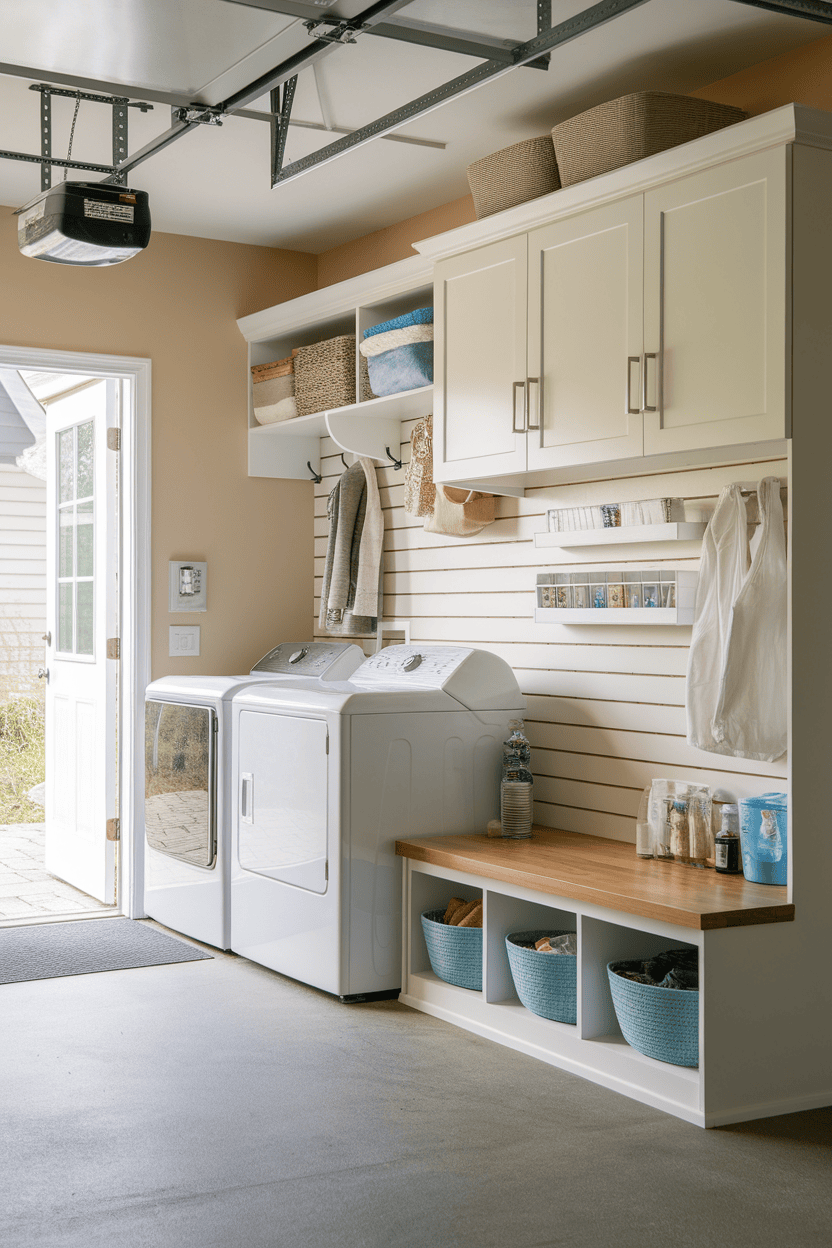 Seamless Laundry Solutions in Your Garage Entryway