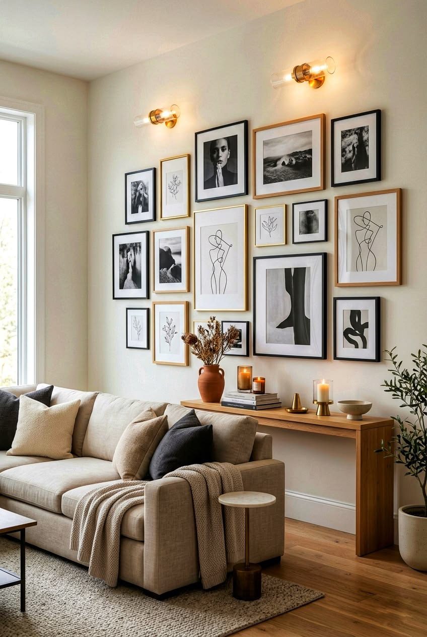 How to Create a Harmonious Gallery Wall with Varied Frame Sizes