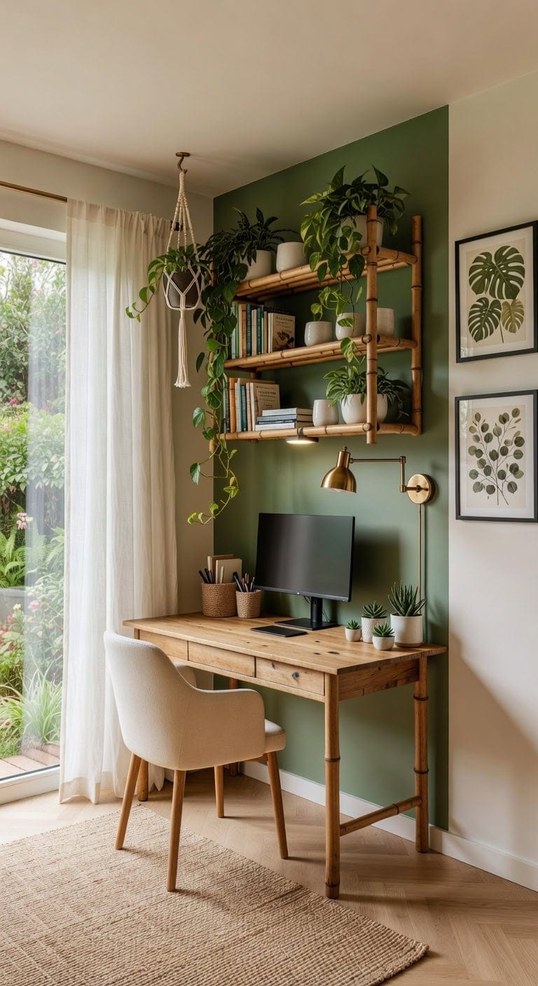 Incorporate Lush Greenery into Your Workspace