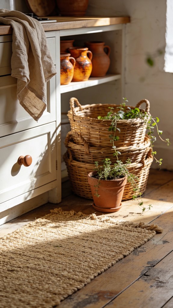 Incorporating Jute, Rattan, and Linen to Enhance Terracotta Hues