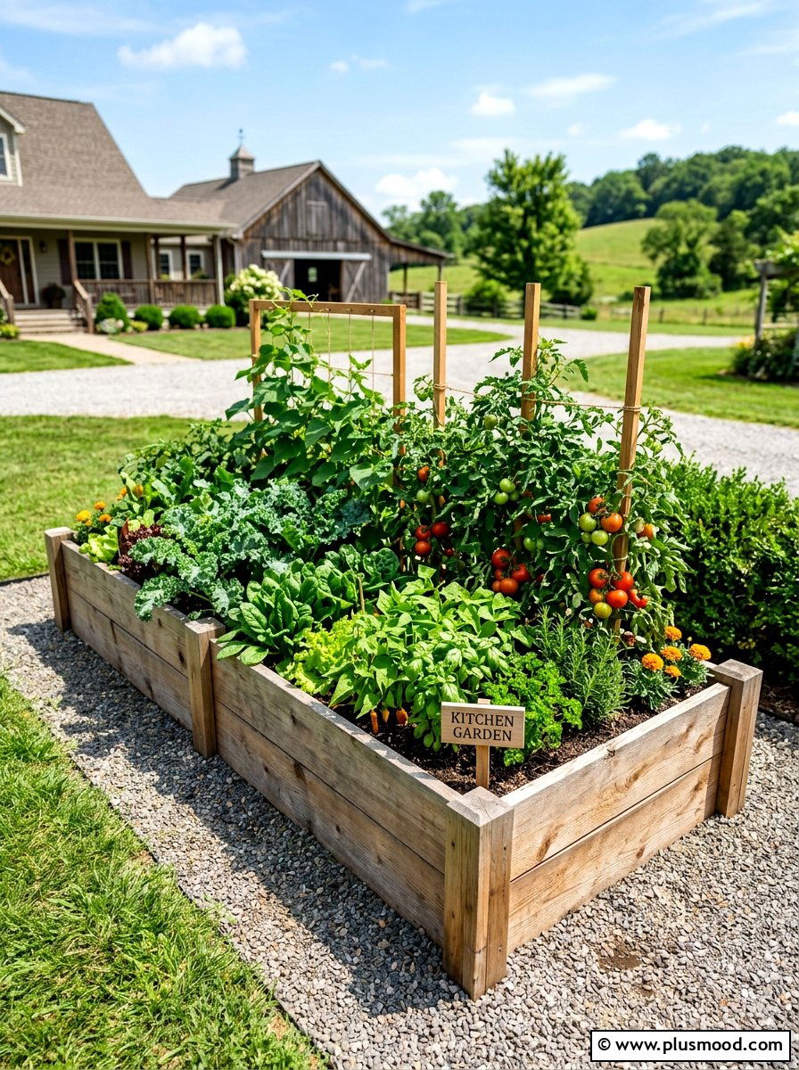 Elevated Garden Beds for Dynamic Poolside Appeal