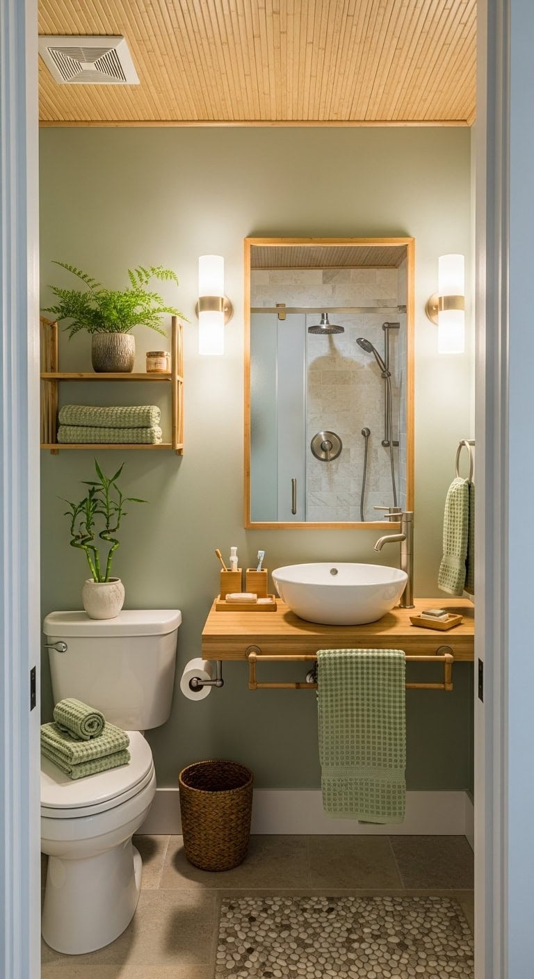 Zen Spa: Elevate Compact Bathrooms with Bamboo Elements